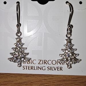 Christmas tree Sterling Silver Giani Bernini earrings